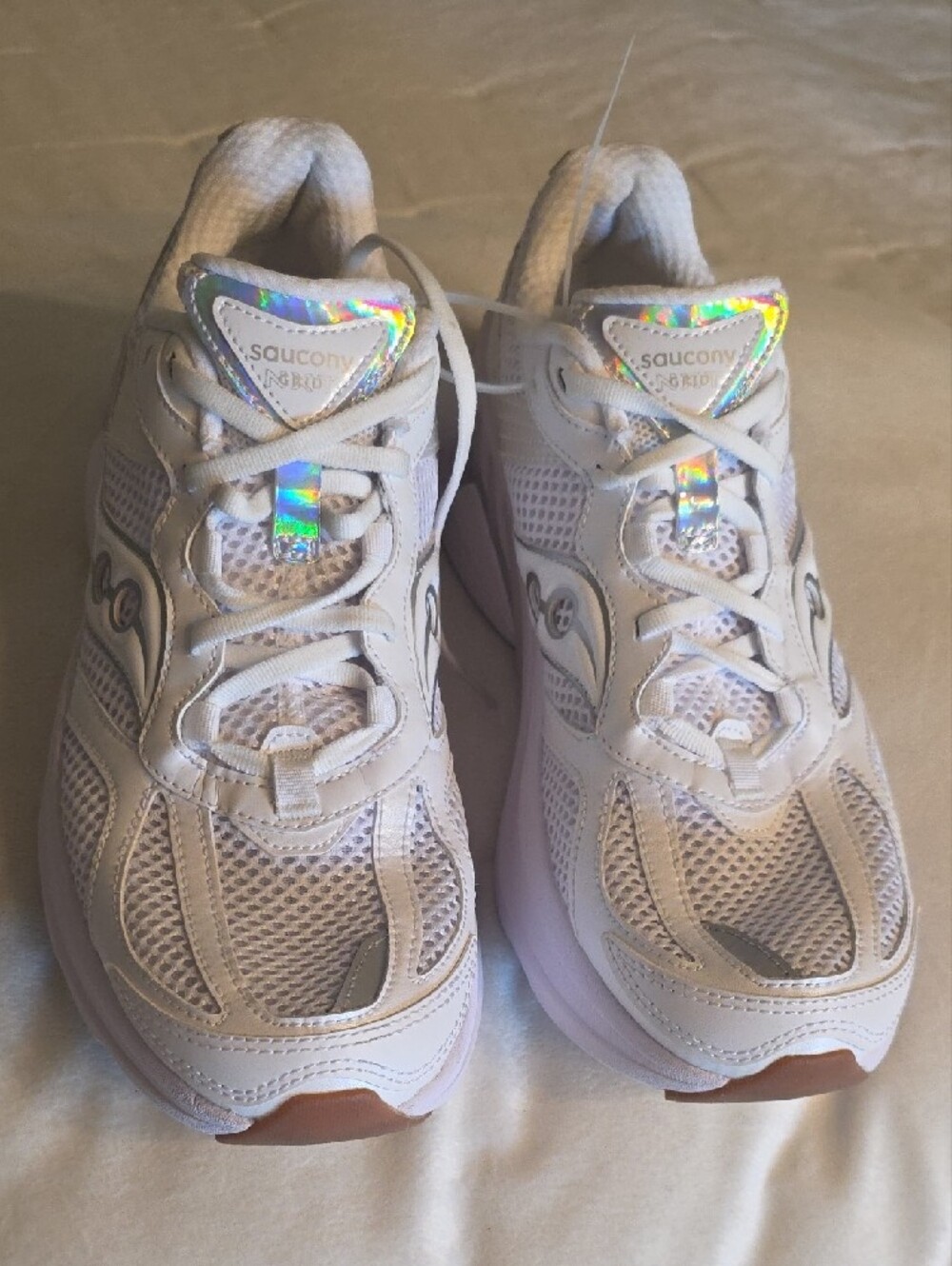 Saucony Unisex White Mesh Cushioned Running Shoe 9.5 Men EU 43 27.5 Cm - Picture 3 of 16